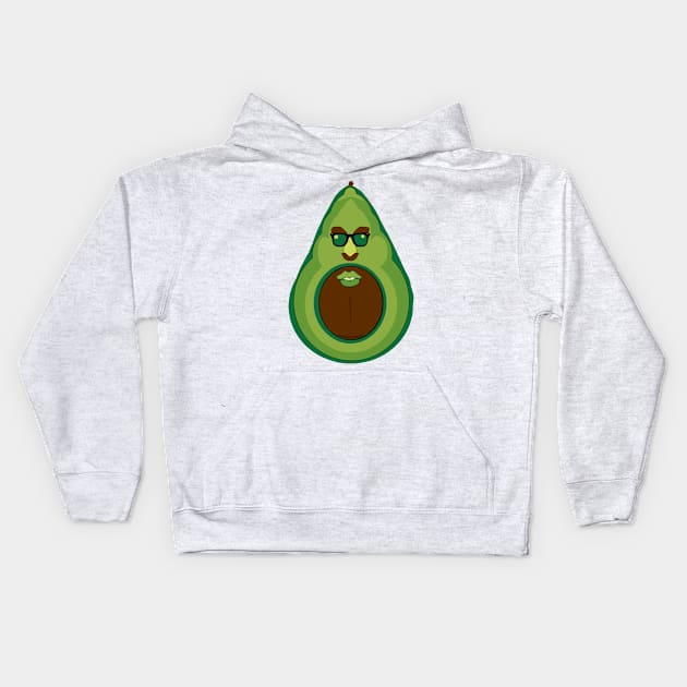 Undercover Avocado Lover Kids Hoodie by Zenferren